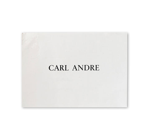 CARL ANDRE - INVITATION (1978) by Carl Andre