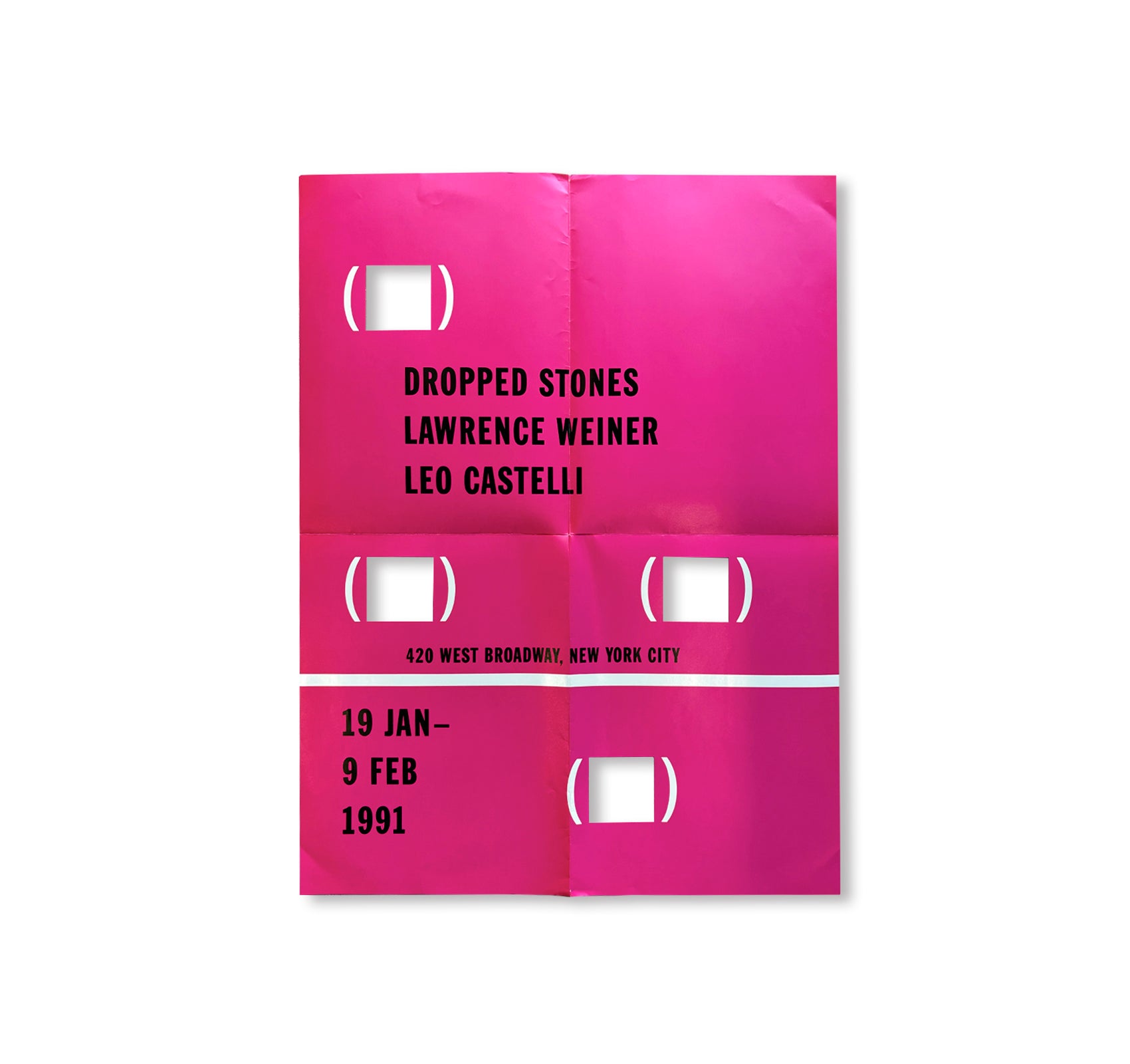 DROPPED STONE by Lawrence Weiner (POSTER)