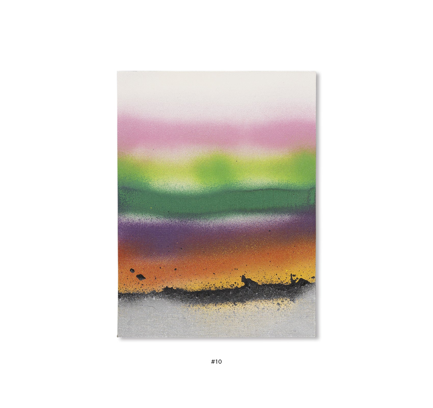 ELEVEN SECOND PAINTING (WHITE, ANTIQUE WHITE, PINK, LEMON YELLOW, LIGHT GREEN, DARK GREEN, PURPLE, RED, YELLOW, BLACK, SILVER) 2025 by Jonathan Monk [EDITION]