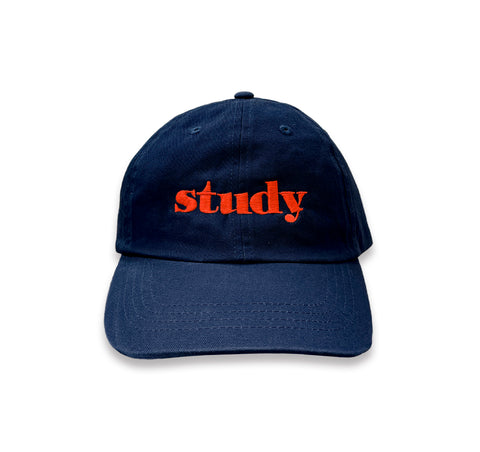 STUDY CAP (NAVY WITH RED)