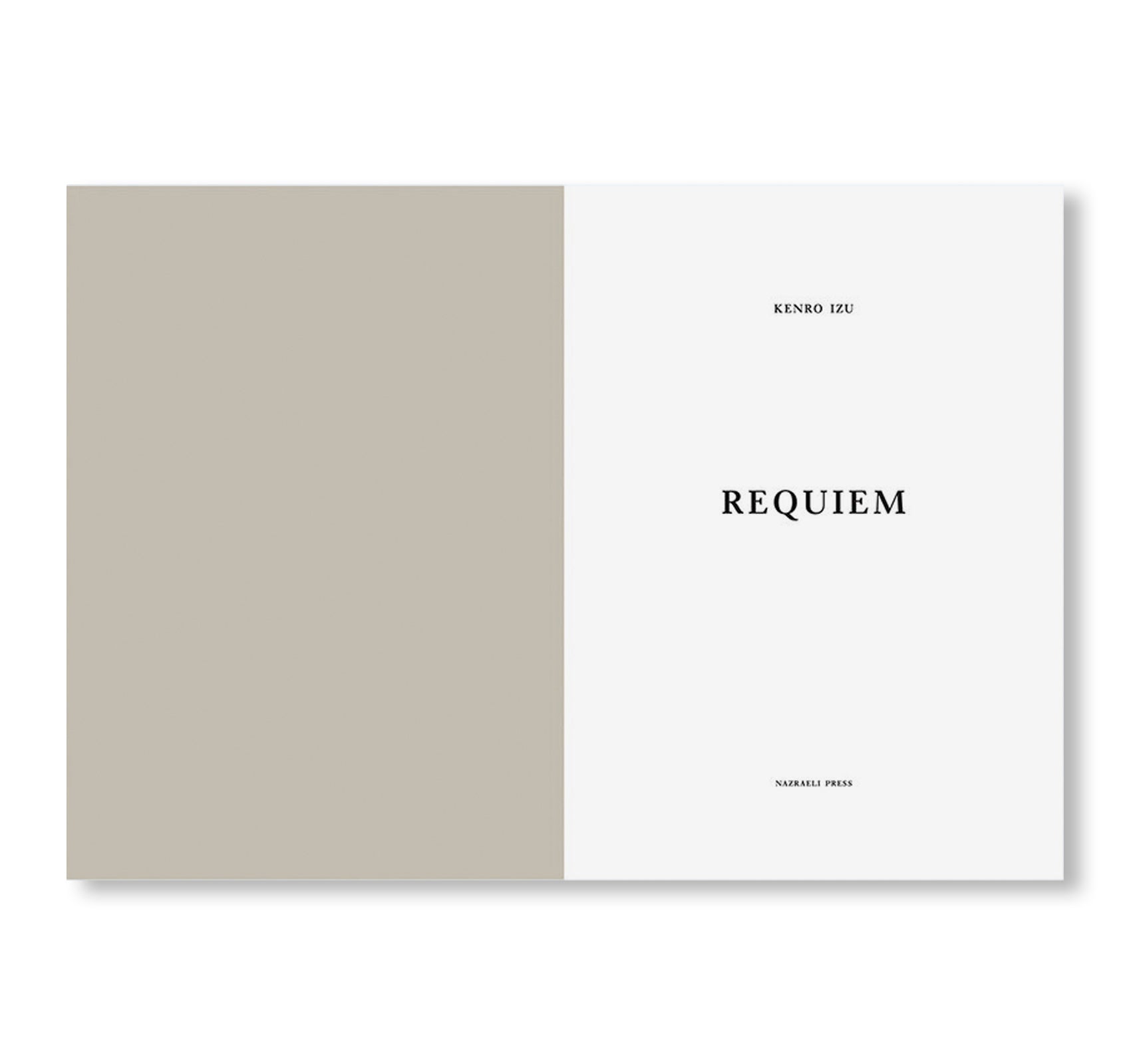 ONE PICTURE BOOK TWO #15: REQUIEM by Kenro Izu