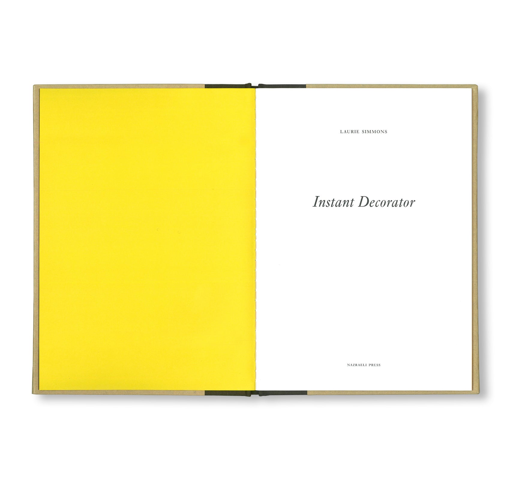 ONE PICTURE BOOK TWO #12: INSTANT DECORATOR by Laurie Simmons