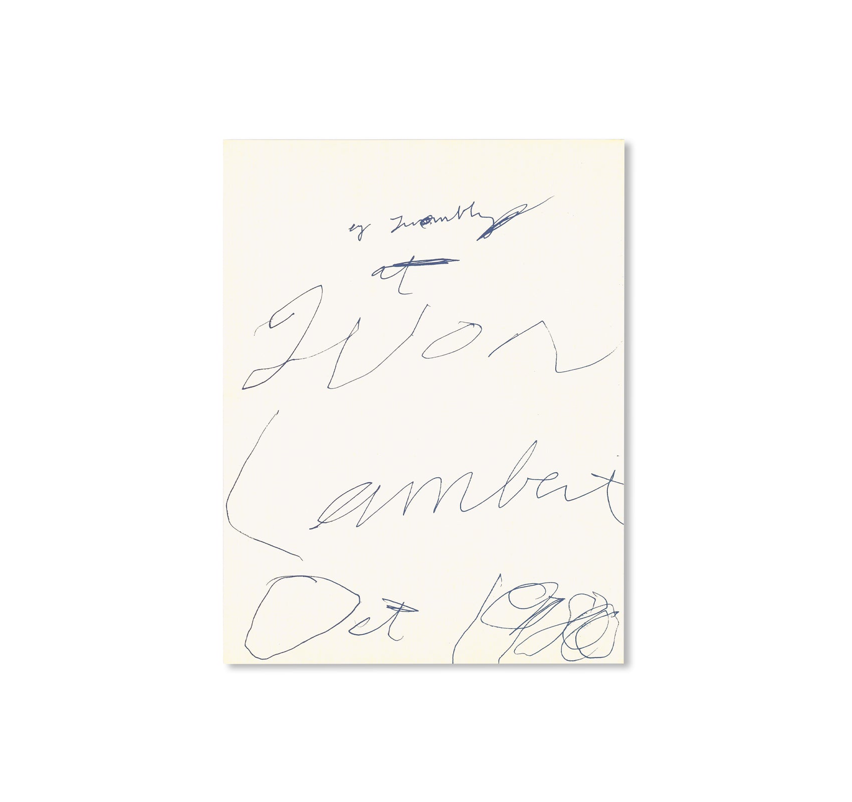 INVITATION PRINT 1980 by Cy Twombly