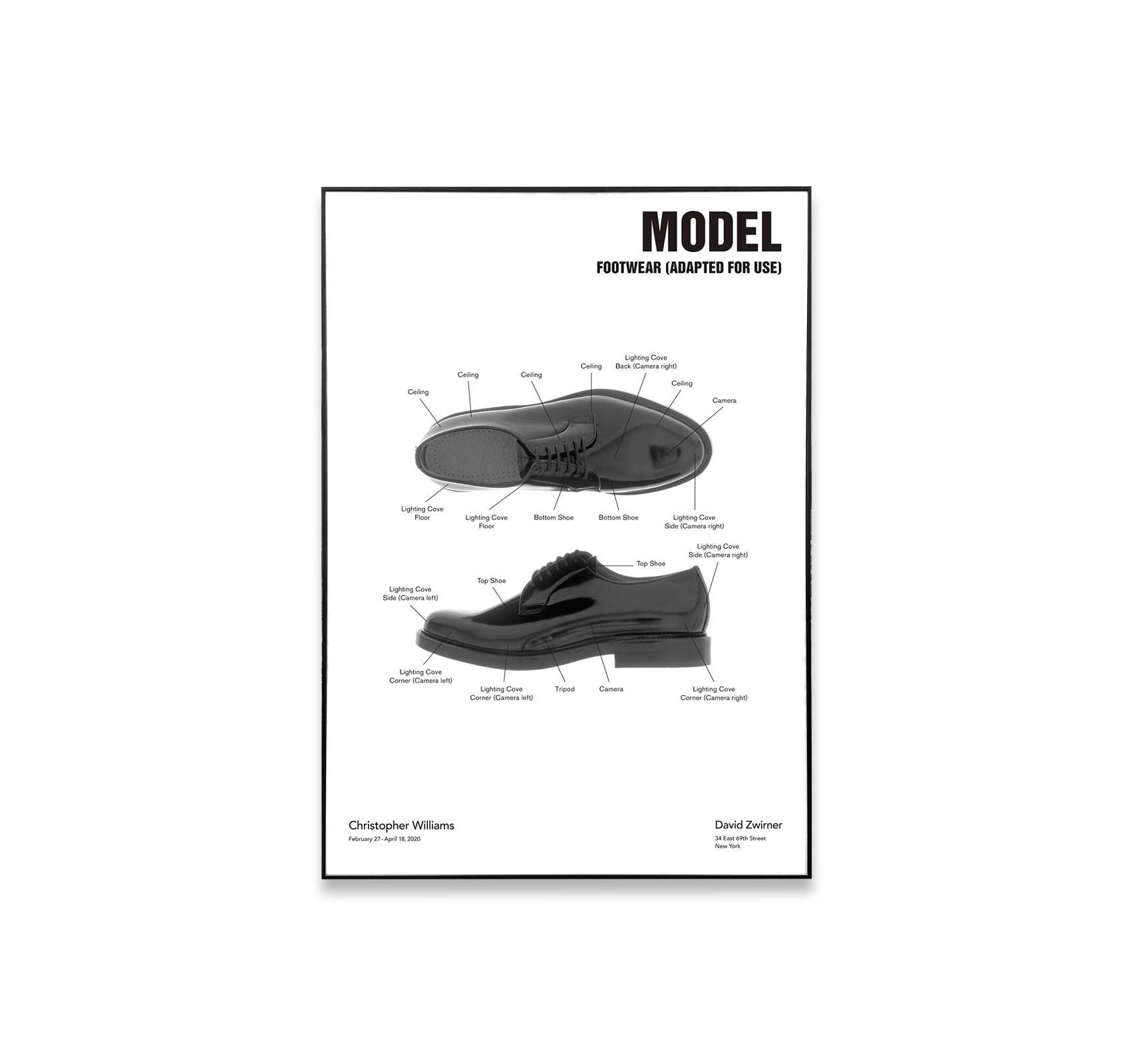 MODEL FOOTWEAR (ADAPTED FOR USE) POSTER by Christopher Williams