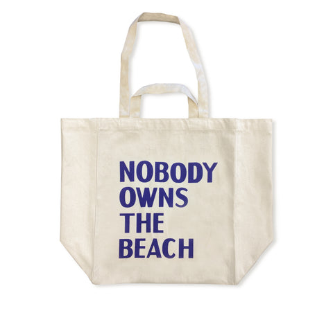 NOBODY OWNS THE BEACH TOTE BAG by David Horvitz