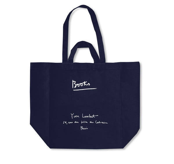 YVON LAMBERT TOTE BAG (LARGE / NAVY BLUE) – twelvebooks